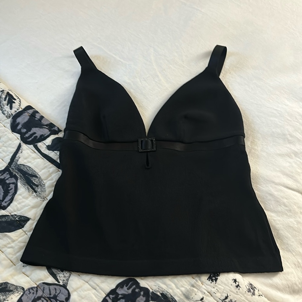 St. John Evening Black Knit Top size P